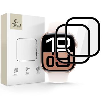 Apple Watch Series 11/10 Tech-Protect Glass Flex+ Hybrid Screen Protector - 42mm - 2 Pcs. - Black Edge