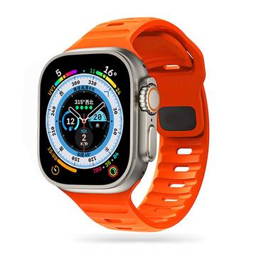 Apple Watch Series Ultra 3/2/Ultra/11/10/9/8/SE 3/(2022)/7/SE/6/5/4/3/2/1 Tech-Protect IconBand Line Silicone Strap - 49mm/46mm/45mm/44mm/42mm - Orange