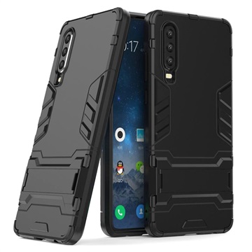 Armor Serija Huawei P30 Hibridna Zaštitna Maska sa Funkcijom Stalka - Crna