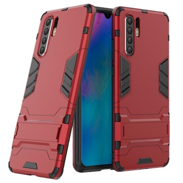 Armor Serija Huawei P30 Pro Hybrid Maska sa Funkcijom Stalka - Crvena