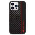 iPhone 14 Pro Max Audi Carbon Fiber Stripe Maska - Crna