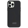 iPhone 13 Pro Max Audi Metal Logo Silikonska Maska - Crna