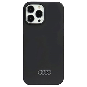 iPhone 13 Pro Max Audi Metal Logo Silikonska Maska - Crna