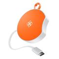 B-31 15W Wireless Charger with Retractable USB-C Cable - Orange