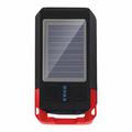BG-1706 USB+Solar Rechargeable Bike Lights Waterproof 6 Light Modes Bicycle Dual Headlight with Horn Alarm - Red
