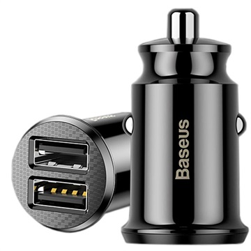 Baseus Grain Mini Smart Dual USB Auto-Punjač - 3.1A - Crni