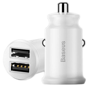 Baseus Grain Mini Smart Dual USB Auto-Punjač - 3.1A - Beli