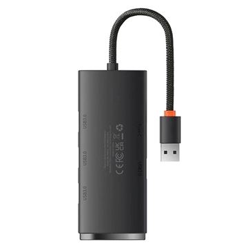 Baseus Lite Series Hub 4in1 WKQX030001 USB na 4x USB 3.0, 25cm - Crni