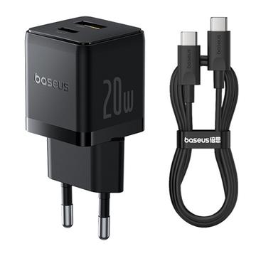 Baseus Palm 20W Fast Charger with 60W Type-C Cable - Black