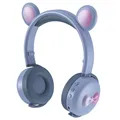 Bear Ear Bluetooth Slušalice BK7 sa LED Svetlom (Otvoreno pakovanje - Odlično stanje) - Plave