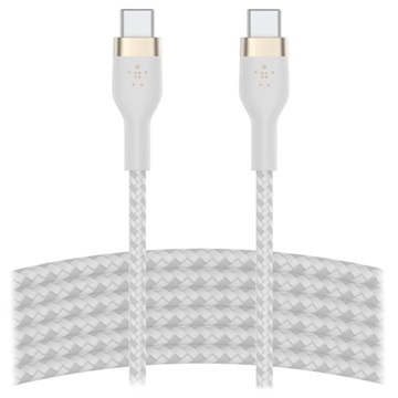 Belkin BoostCharge Pro Flex USB-C / USB-C Kabl 60W - 3m - Beli