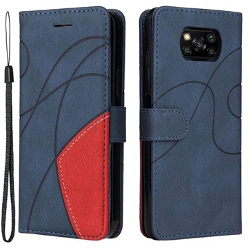 Bi-Color Xiaomi Poco X3 Pro/X3 NFC Futrola-Novčanik - Plava