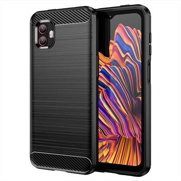 Samsung Galaxy Xcover6 Pro Brušena TPU Zaštitna Maska - Karbonska Vlakna