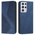 Business Style Samsung Galaxy S21 Ultra 5G Futrola-Novčanik - Plava