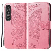 Sony Xperia 1 VI Butterfly Novčanik-Futrola - Roze