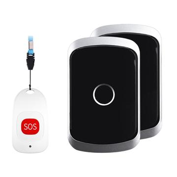 C20 Elderly Monitoring Alarm - 1 Call Button, 2 Receivers - Black