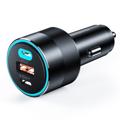 CHOETECH TC0011 130W Dual Type C Port+Single USB Port Car Charger QC3.0 PD3.0 Fast Phone Charger Quick Charging Universal Charger Station for Vehicles