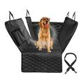 CWD007 Luxury Car Dog Seat Cover with Mesh Window & Storage Pockets - Black