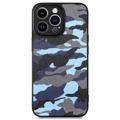 Camouflage Serija iPhone 14 Pro Hibridna Zaštitna Maska - Plava