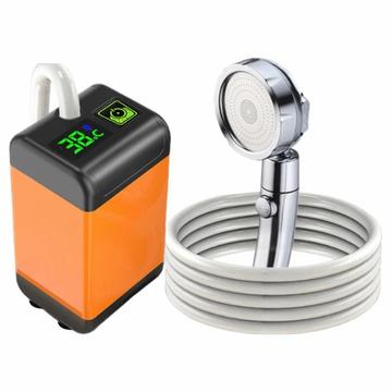 Camping Electric Shower w. Smart Temperature Monitoring, 3 Spray Modes - 7800mAh (Open-Box Satisfactory)