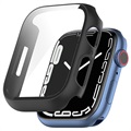 Apple Watch Series 8/7 Maska sa Zaštitnim Kaljenim Staklom - 45mm - Crna