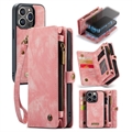 iPhone 15 Pro Caseme 2-u-1 Multifunkcionalna Futrola-Novčanik - Roze