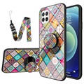 Checkered Pattern Samsung Galaxy A22 4G Hibridna Zaštitna Maska - Šarena Mandala