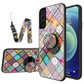 Checkered Pattern Samsung Galaxy S21+ 5G Hibridna Zaštitna Maska - Šarena Mandala