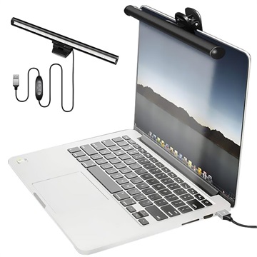 LED Lampa sa USB Kablom i Kačenjem na Monitor - Crna