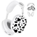 Cow Pattern 3-in-1 Protective Set for AirPods Max - White / Black