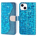 Croco Bling Series iPhone 14 Plus Futrola-Novčanik - Plava