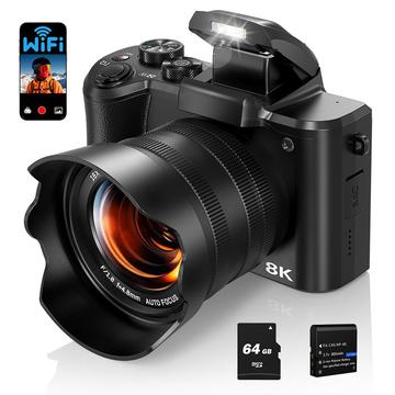 DC226 8K Digital Camera with 64GB Memory Card - 48MP