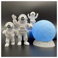 Dekorativne Astronaut Figurice sa Mesec Lampom - Srebrne / Plava