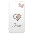 Diamond Decor iPhone 13 Pro Max TPU Maska - Srce