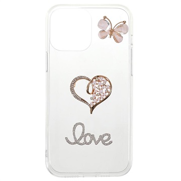Diamond Decor iPhone 13 Pro Max TPU Maska - Srce