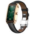 Dora T Elegant Smart Watch for Women with Danish Language - Black / Rose Gold