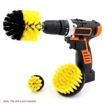 Drill Brush Scrubber Attachment Set - Yellow