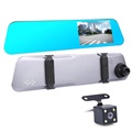Dual Lens Wide-Angle Full HD Mirror Dash Cam & HD Rear Camera