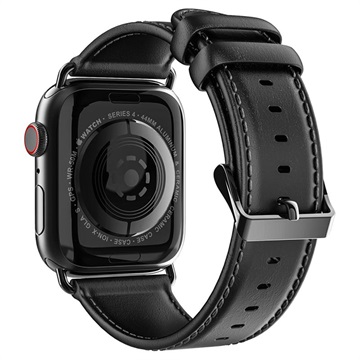 Dux Ducis Apple Watch Series 11/10/9/8/SE 3/SE (2022)/7/SE/6/5/4/3/2/1 Kožni Kaiš - 42mm/41mm/40mm/38mm - Crni