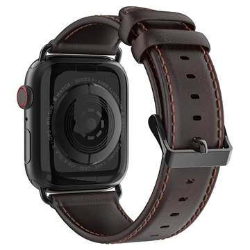 Dux Ducis Apple Watch Series 11/10/9/8/SE 3/SE (2022)/7/SE/6/5/4/3/2/1 Kožni Kaiš - 42mm/41mm/40mm/38mm - Boja Kafe