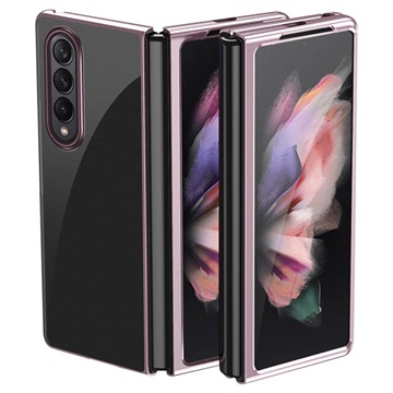 Electroplated Frame Samsung Galaxy Z Fold3 5G Maska - Zlatno Roze