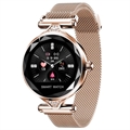 Elegantni Ženski Vodootporni Smartwatch sa Senzorom za Otkucaje Srca H1 (Otvoreno pakovanje - Odlično stanje) - Zlatno Roze