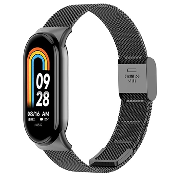 Xiaomi Smart Band 8 Elegantni Mrežasti Kaiš od Nerđajućeg Čelika - Crni