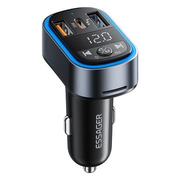 Essager ECCFM-CT0G-P 35W Car Charger with Bluetooth FM Transmitter - Grey