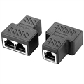 Ethernet RJ45 Razdelni Adapter 1x2 - 2 Kom. - Crni