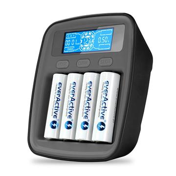 EverActive NC-1000M v2 Ni-MH/Ni-Cd Professional Battery Charger - 4x AAA/AA