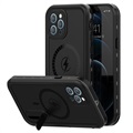 Extreme IP68 iPhone 12 Pro Magnetna Vodootporna Futrola - Crna