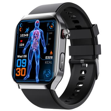 F700 Waterproof Smartwatch with SOS, ECG, Sleep & Fitness Health Monitor - Silicone Strap