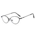 Fashionable Oval Anti Blue Light Glasses - Black