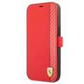 Ferrari On Track Carbon Stripe iPhone 13 Pro Max Futrola-Novčanik - Crvena